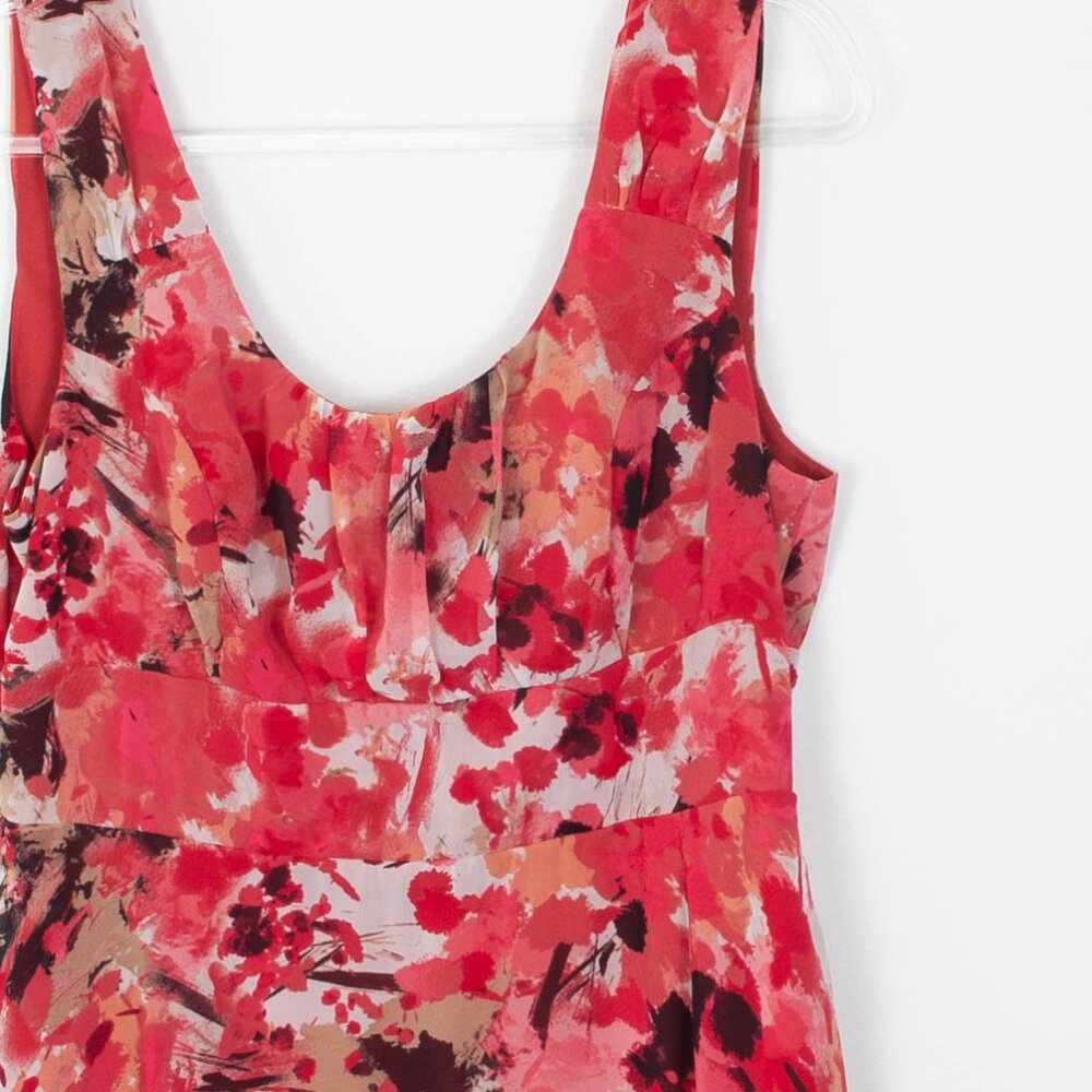 East 5th Womens Floral Babydoll Midi Dress Size 12‎ Sleeveless Artsy Y2K - Picture 2 of 8
